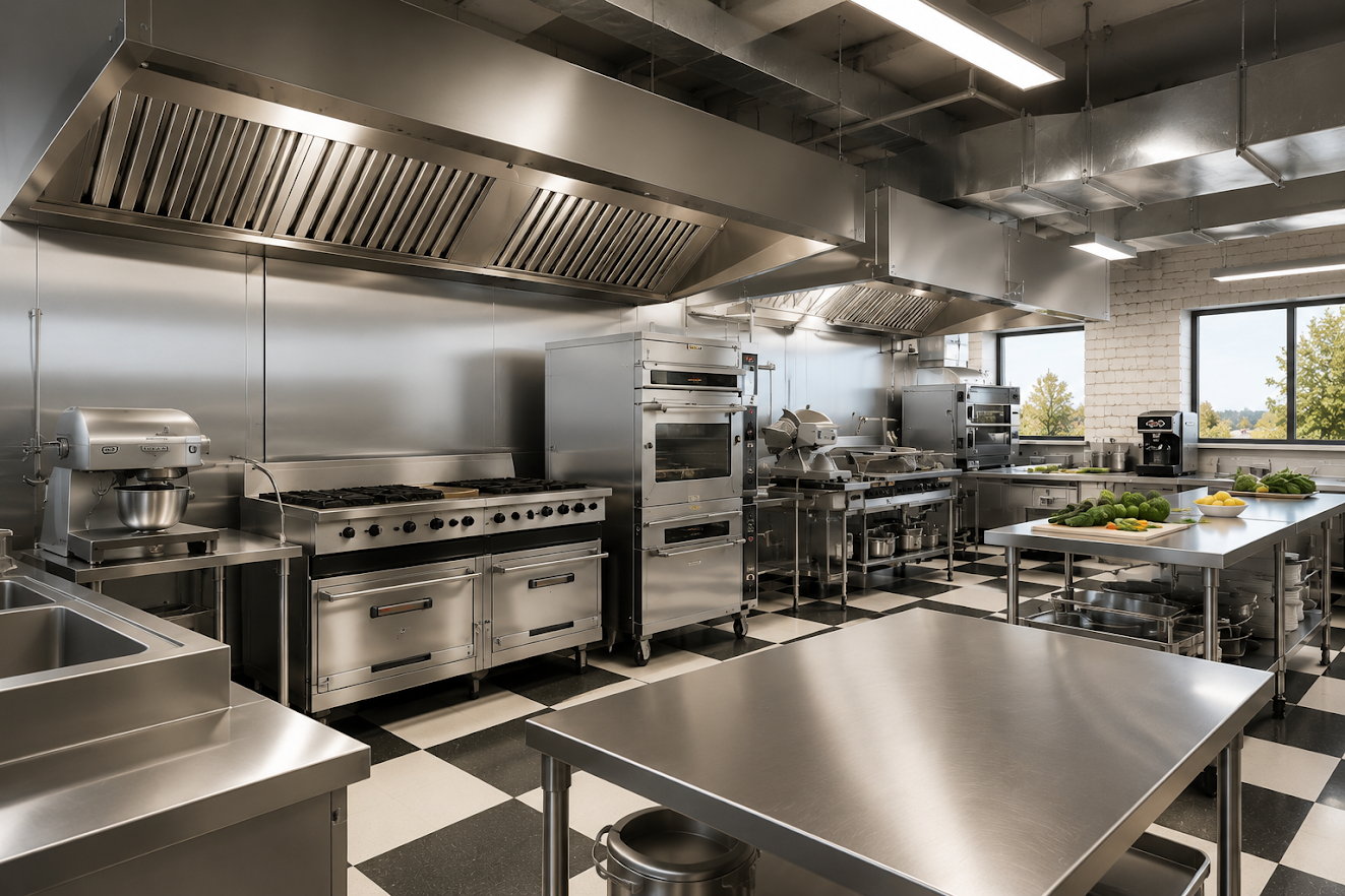 Central kitchen preparation area