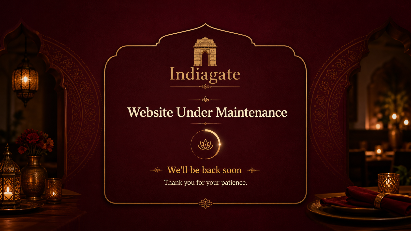 India Gate website under maintenance